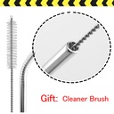 شاليموه استانليس ستيل قابلة لإعادة الاستخدام 5 قطع باشكال واحجام مختلفة مع فرش تنظيف