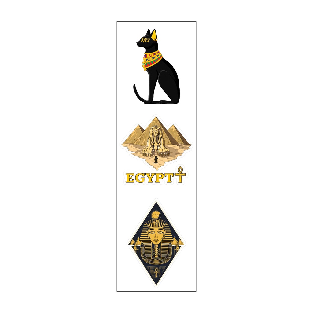 Pharaoh Vinyl Sticker Pack Reusable &amp; Waterproof