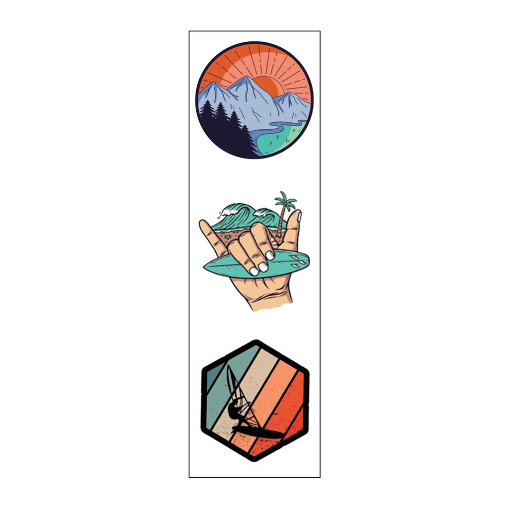 Summer Vibes Vinyl Sticker Pack Reusable &amp; Waterproof