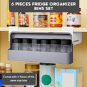 منظم توابل يعلق اسفل الرفوف ودرف المطبخ 6 برطمانات بنظامين رش بلزق دبل فيس قوي