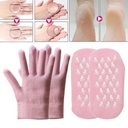 شراب وجوانتي جل لعلاج تشققات وخشونة وجفاف القدم واليد بزيوت وفيتامينات للتغذية والتنعيم