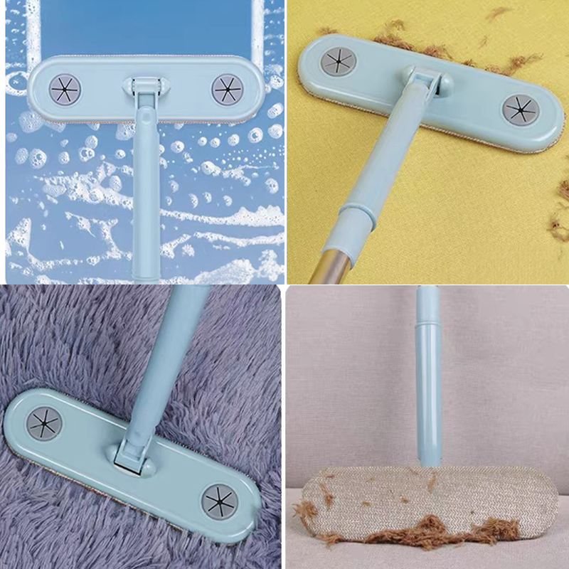 مساحة سلك وزجاج 2 في 1 تدور للوصول للاماكن الضيقة للتنظيف والتلميع من التراب والشحوم بيد معدن