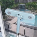 مساحة سلك وزجاج 2 في 1 تدور للوصول للاماكن الضيقة للتنظيف والتلميع من التراب والشحوم بيد معدن