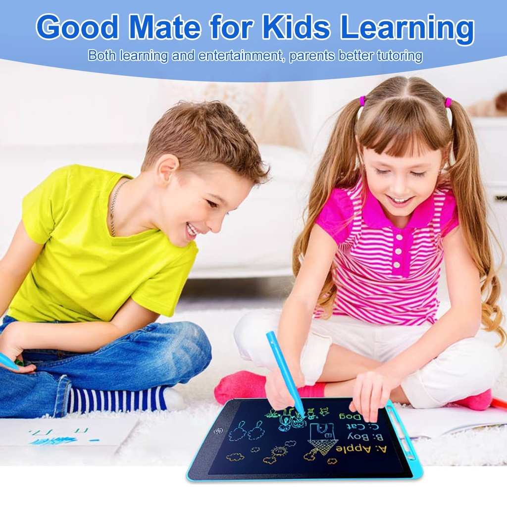 تابلت تعليمي الوان للرسم والكتابة وتنمية مهارات الأطفال شاشة 12 بوصه