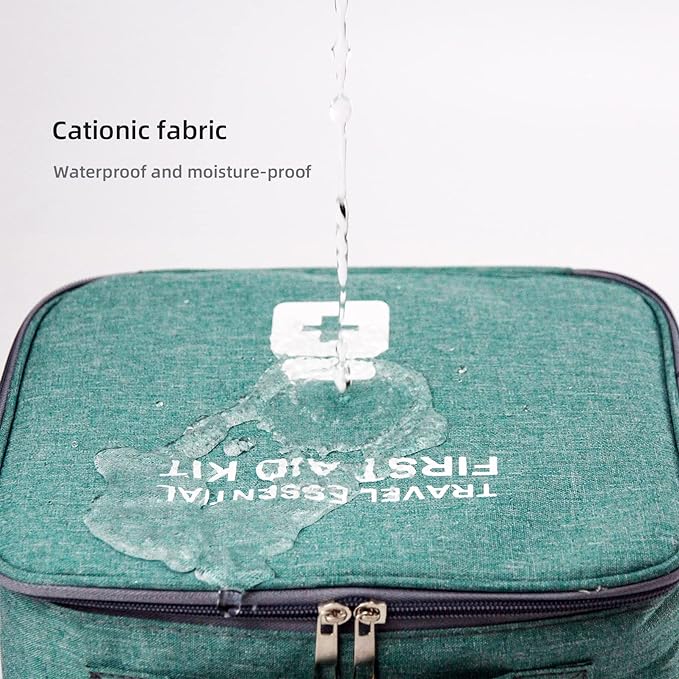 شنطة تنظيم ادوية واسعافات اولية ووتر بروف محمولة مقسمة من الداخل