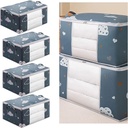 شنطة تخزين بيد وسوستة للملابس والبطاطين والوسائد  بجزء شفاف لاظهار المحتويات