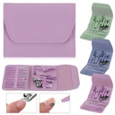 طقم باديكير 16 قطعة بمحفظة جلد للعناية بأظافر اليد والقدم