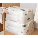 شنطة تخزين للملابس والبطاطين والوسائد ولعب الاطفال بجزء شفاف لسهولة رؤية المحتويات بيد لسهولة الحمل