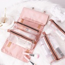 شنطة ومنظم ووتربروف 4 قطع قابلة للفصل للاستخدام بمفردها للمكياج وادوات العناية بالبشرة للسفر والخروج