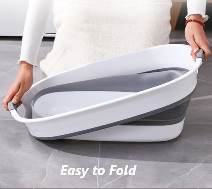 باسكت غسيل سيليكون قابل للطي و مضاده للانزلاق  38 لترو يد لسهوله الحمل