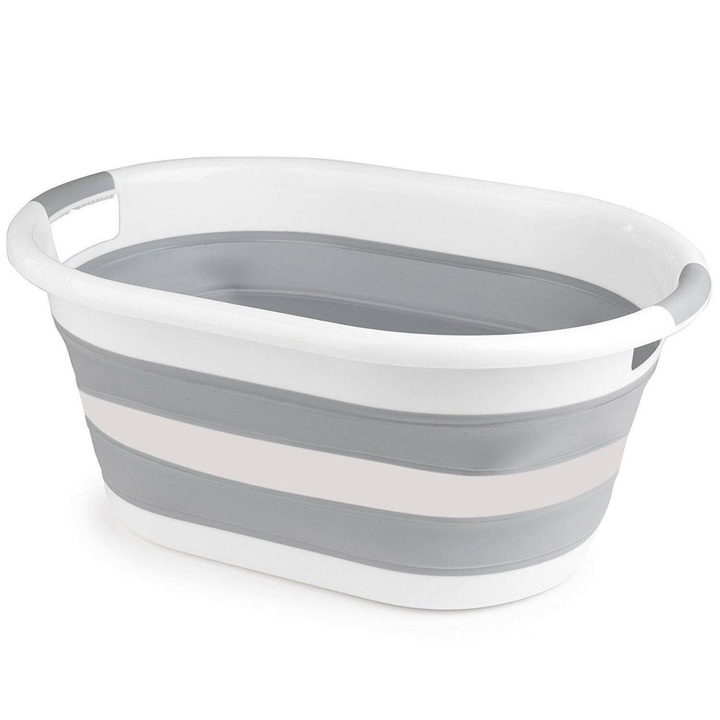 باسكت غسيل سيليكون قابل للطي و مضاده للانزلاق  38 لترو يد لسهوله الحمل