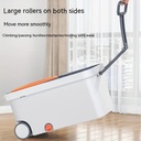 جردل بعجلتين وممسحة دوارة  360 درجة وحلة عصر ستانلس ستيل قوية تسهل عليكي تنظيف احترافي للارضيات المنزلية