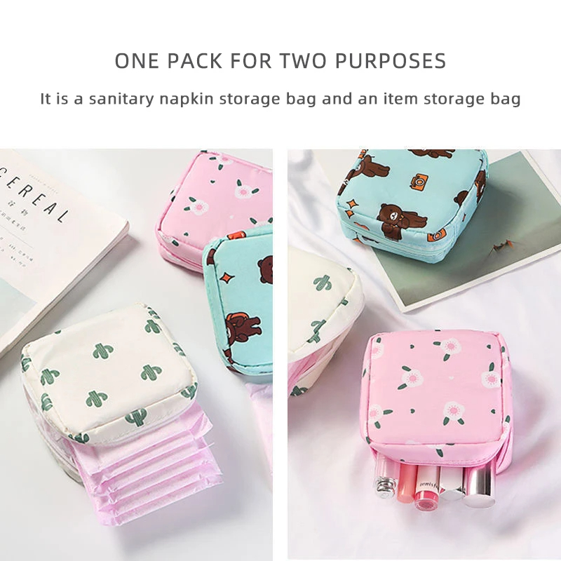 شنطة ميني للفوط الصحية ومستحضرات التجميل بسوستة وسهلة الحمل للخروج