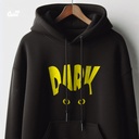 Dark هودي اوفر سايز قطن بكابيشو باللون الاسود  للرجال والنساء