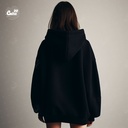 Dreams هودي اوفر سايز قطن بكابيشو باللون الاسود  للرجال والنساء