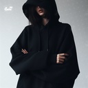 Have a good day هودي اوفر سايز قطن بكابيشو باللون الاسود للرجال والنساء