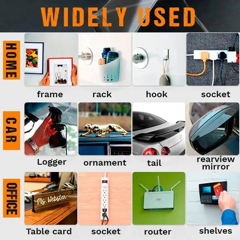 لزق دبل فيس قوي بوجهين 60 قطعة شفاف قابل لاعادة الاستخدام للبوسترات والتابلوهات قابل للازالة بسهولة بدون حفر ولا يترك اثر