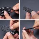 ميدالية بحبل  مضفر لكتابة رقم الموبايل عليها  للمفاتيح و شنط السفر