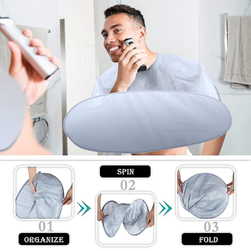 مريلة حلاقة وقص الشعر الإصدار الثاني وتربروف لتجميع شعرالرأس ومنع سقوطه علي الأرض قابلة للطي