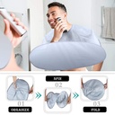 مريلة حلاقة وقص الشعر الإصدار الثاني وتربروف لتجميع شعرالرأس ومنع سقوطه علي الأرض قابلة للطي