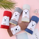 طقم فوط 5 قطع تنشيف يد مايكروفيبر قطيفه للمطابخ علي شكل دبدوب الوان مختلفة