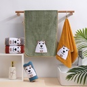 طقم فوط 5 قطع تنشيف يد مايكروفيبر قطيفه للمطبخ والحمام علي شكل دبدوب الوان مختلفة