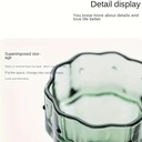 مجموعة اكواب زجاجية علي شكل صبار بيد 4 قطع لشرب و تقديم العصائر و المشروبات الساخنة 250 ملي 