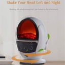 دفاية كهربائية دوارة للتسخين الفوري 1500 واط بمروحة ثلاثية الابعاد باضائة داخلية للمنزل والمكتب