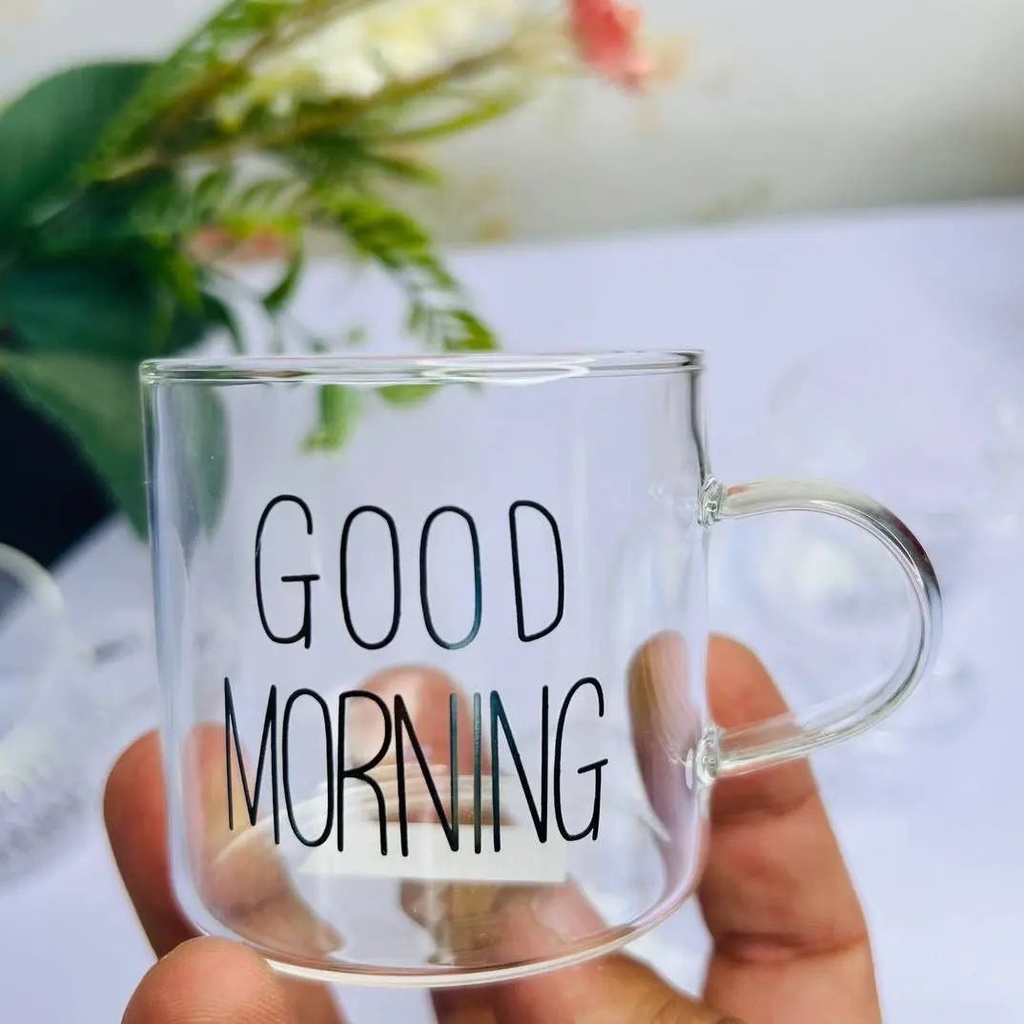 كوب قهوه  جود مورنينج بيركس شفاف 125 ملي لشرب و تقديم القهوة