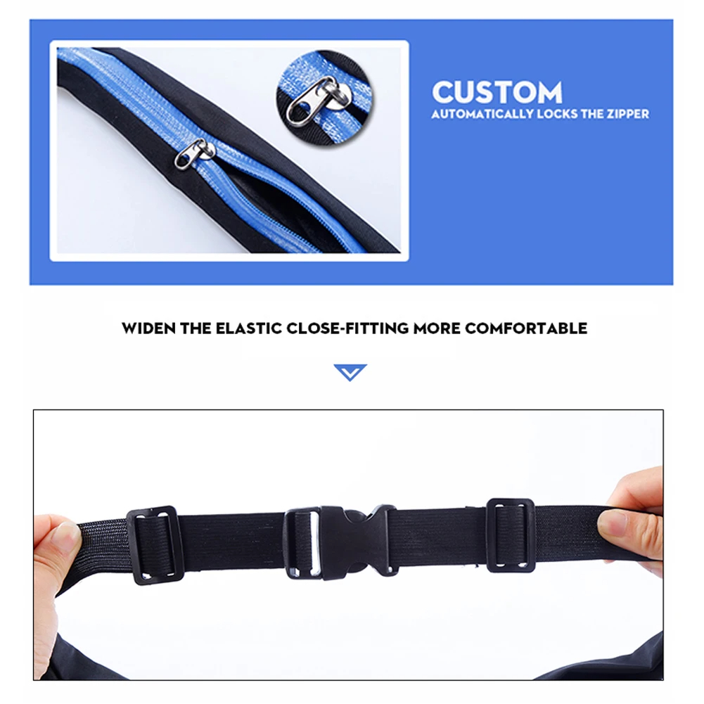 حزام وسط ليكرا  حزام امان يستخدم كحقيبة لحفظ فلوسك وجوز سفرك وبطاقتك  للرجال والنساء