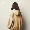 Sorry If I Locked Interested I'm Not هودي اوفر سايز قطن باللون البيج  