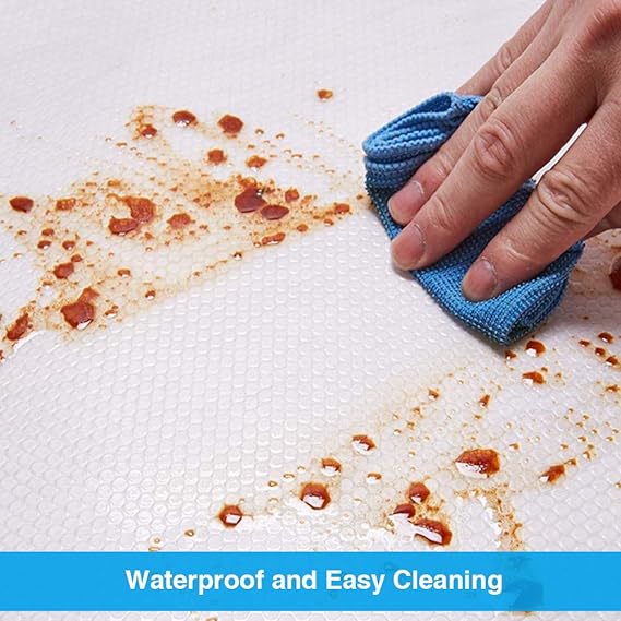 رول بطانة وتربروف مانع للأنزلاق 10 متر لأرفف وأدراج الدواليب والثلاجات قابل للقص والغسيل