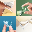 مجموعة حامي زوايا سيليكون بلزق دبل فيس للاثاث لحماية مثالية للاطفال من التصادم 4 قطع