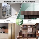 مجموعة حامي زوايا سيليكون بلزق دبل فيس للاثاث لحماية مثالية للاطفال من التصادم 4 قطع