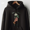 Dollar and a Dream هودي اوفر سايز قطن باللون الاسود