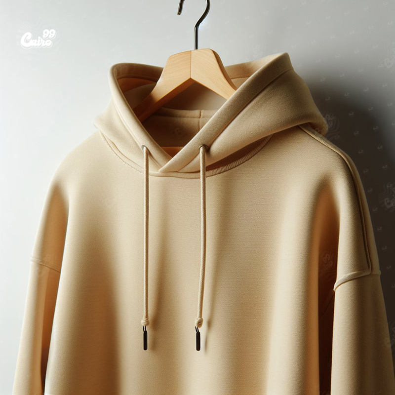 Rodeo هودي اوفر سايز قطن باللون البيج