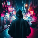 Start هودي اوفر سايز قطن باللون الاسود