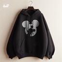 Micky Mouse ºoº هودي اوفر سايز قطن باللون الاسود