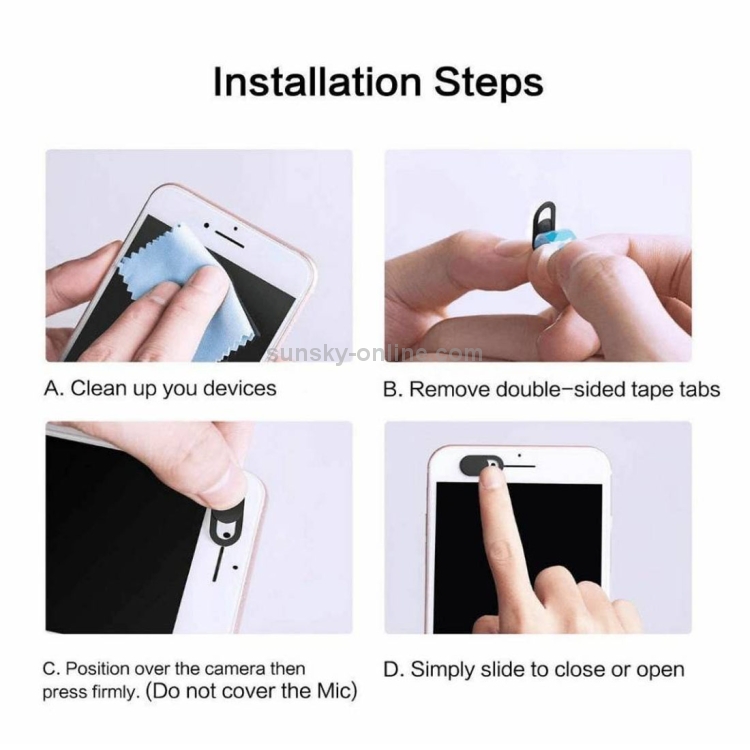 غطاء حامي كاميرة لحماية الخصوصية بتصميم نحيف للغاية