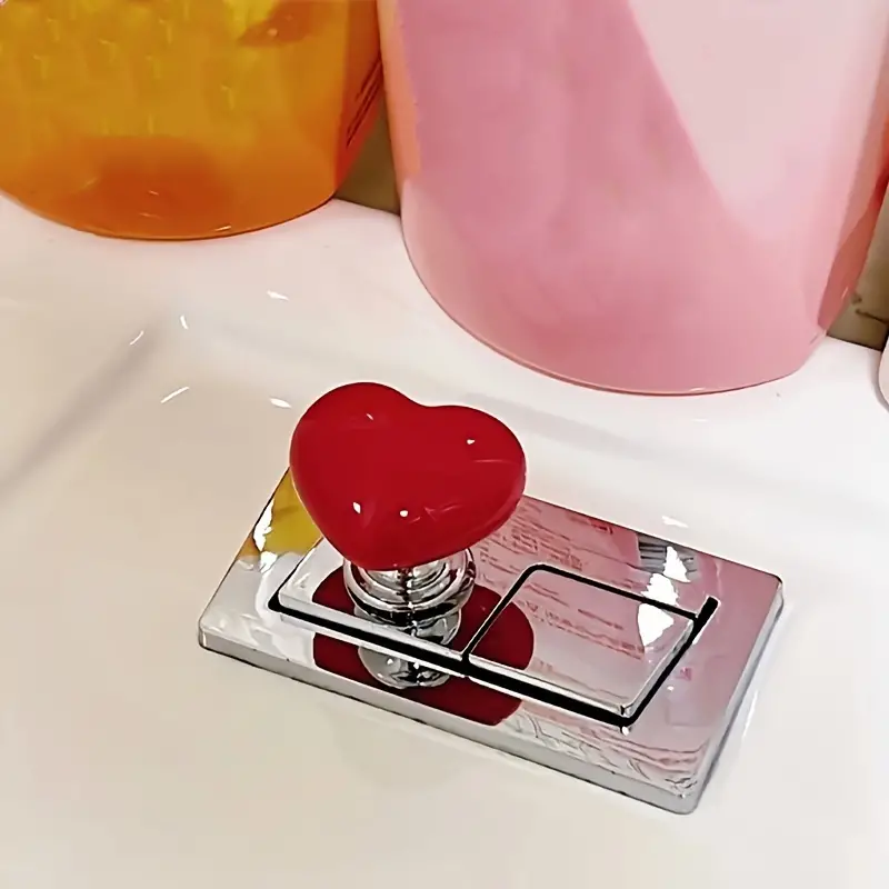 هوك مقبض علي شكل قلب بلزق دابل فيس قوي  للسيفون والادراج والدواليب - الوان متعددة