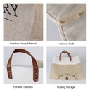 سلة غسيل قماش متينة قابلة للطي باتنين مقبض مرن توضع في الحمام او غرفة النوم مقاس 50 * 30 سم