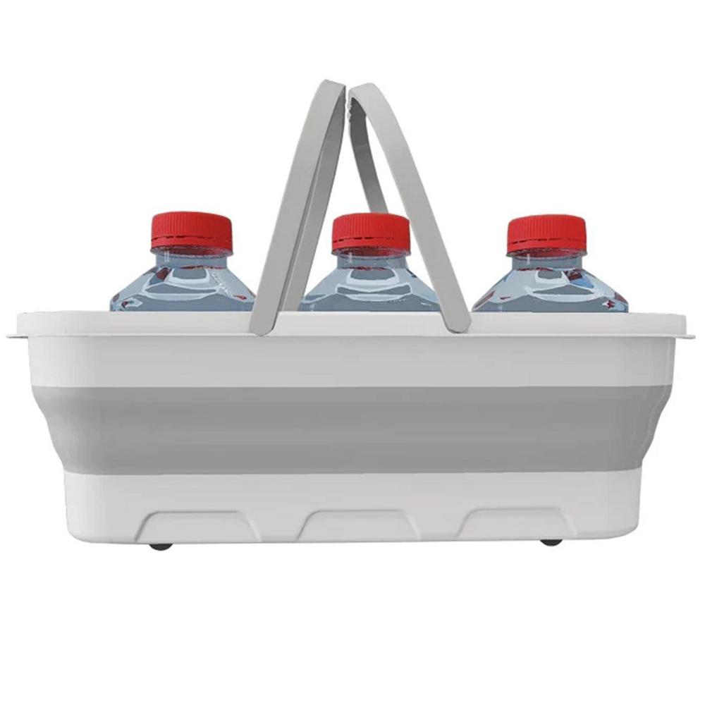 طبق سليكون للغسيل والمسح قابل للطي لسهولة التخزين ب 4 عجلات لسهولة التحريك  12 لتر