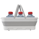 طبق سليكون للغسيل والمسح قابل للطي لسهولة التخزين ب 4 عجلات لسهولة التحريك  12 لتر