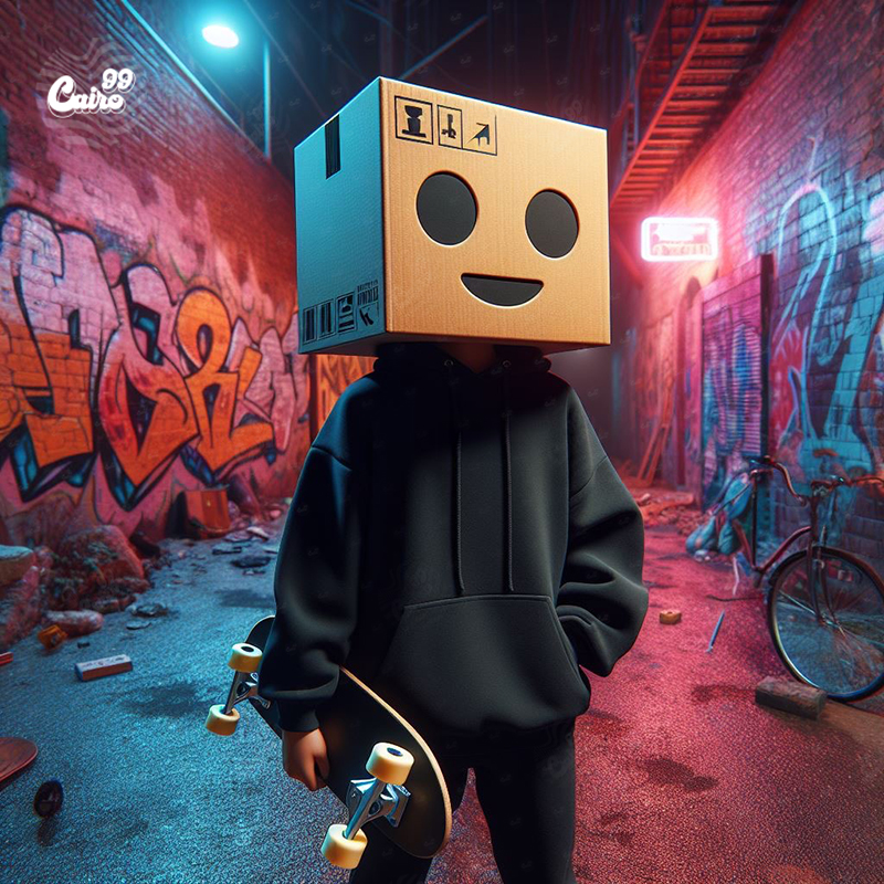 هودي اوفر سايز قطن سادة باللون الاسود للرجال