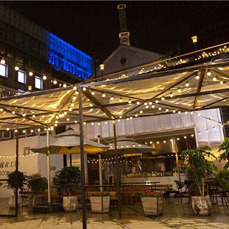 فرع لمبة مدور اكليريك شفاف اضاءة اصفر10 قطع لاجواء رمضانية مميزة