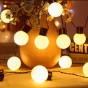 فرع لمبة مدور اكليريك شفاف اضاءة اصفر10 قطع لاجواء رمضانية مميزة