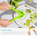 عصارة برتقان بلاستيك يدوية بمقبض قابل للطي سهل الاستخدام لعصر البرتقان والليمون والتفاح والفراولة