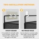 رف ومنظم معدن لحمل ادوات المطبخ والاسكين كير والشامبوهات مزود بهوك دابل فيس قوي