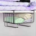 رف معدن للتخزين يعلق اسفل رف المطبخ مع 2 حامل للمناديل و الفوط و ادوات المطبخ