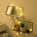 رف معدن لتنظيم أدوات المطبخ والحمام أو قطع الديكور مزود بلزق دبل فيس قوي لسهولة التعليق